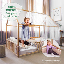 Load image into Gallery viewer, Twin Size Montessori House Bed for Kids with Fence