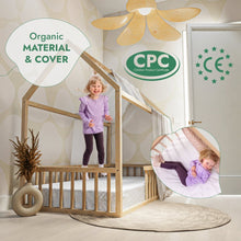 Load image into Gallery viewer, Twin Size Montessori House Bed for Kids with Fence