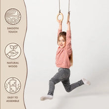Load image into Gallery viewer, Wooden gymnastic rings for kids