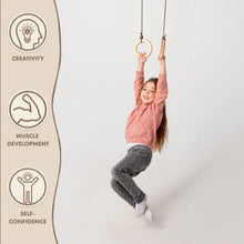 Load image into Gallery viewer, Wooden gymnastic rings for kids