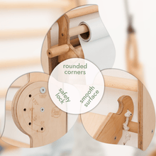 Load image into Gallery viewer, Wooden Swedish Wall / Climbing ladder for Children + Swing Set + Slide Board + Art Add-on