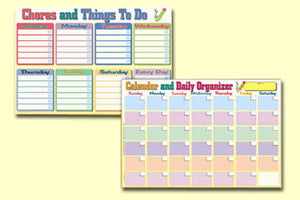Calendar/Chores Placemat